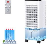 Climatiseur Mobile Silencieux, 6L Économie d'énergie Humidificateur, 3 Vitesses, Minuterie, Maison Bureau Chambre [énergétique A++]