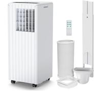 Climatiseur Mobile Silencieux 7000 BTU Portable Climatiseur 4-in-1 Refroidissement, Ventilation Et Déshumidification Ventilateur 2 Vitesses Minuterie 24h