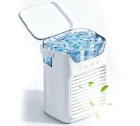 Climatiseur Mobile Silencieux 700ML Sans Évacuation Rafraîchisseur d'air avec 3 Vitesses 2 Modes de Brumisation 2-4-6H Minuteries 7 LED Mini Ventilateur Portable pour Bureau Chambre A