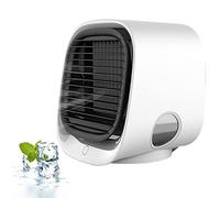 Climatiseur Mobile Silencieux Portable Refroidisseur d’Air Silencieux Mini Ventilateur de Bureau à Plusieurs Vitesses pour Été Chambre Bureau Voiture Camping