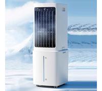Climatiseur Mobile Silencieux Rafraîchisseur d'air 12L Entrée d'air sur 3 Côtés Refroidisseur par évaporation avec 3 Vitesses 3 Modes Minuterie 7.5H Oscillation 50°/120° pour Chambre Bureau