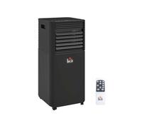 Climatiseur mobile - HOMCOM - 7000 BTU - télécommande, minuterie 24H - jusqu'à 26 m² - classe énergétique A - noir