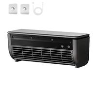 Climatiseur mural portable à charge sans fil sans perçage pour cuisine, chambre à coucher, bureau, refroidissement instantané 10 secondes et 3 vitesses (noir)
