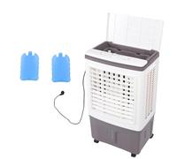 Climatiseur par évaporation 26L, Portable, 3000 m³/h, oscillant automatiquement, ventilateur de refroidissement humidificateur 3 en 1, 3 vitesses, 2 blocs de glace