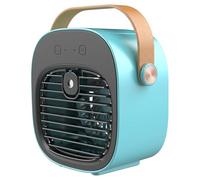 Climatiseur personnel, climatiseur portable à 3 vitesses avec humidificateur, ventilateur de refroidissement personnel rechargeable de 4000 mAh, refroidisseur bureau silencieux pour la maison