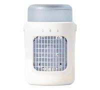 Climatiseur Personnel - Rafraîchisseur d'Air Évaporatif Portable,Réservoir d'eau de 600 ml, 3 vitesses ajustables, ventilateur rafraîchissant rechargeable pour tente, intérieur, garage, bureau, randon