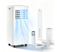 Climatiseur Portable 10 000 BTU Avec Déshumidificateur, Minuterie 24 H, Télécommande, 2 Vitesses De Ventilation, Aucun Drainage Requis, Réfrigérant R290, Kit Fenêtre Inclus