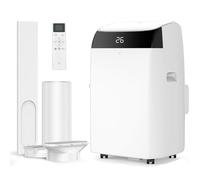 Climatiseur Portable 12000 BTU, Unité 3 En 1 Avec Tuyau d'évacuation, Fonctionnement Silencieux, Affichage Numérique, Télécommande, Minuterie 24 Heures, Kit d'Installation Pour Fenêtre