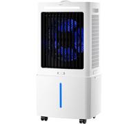 Climatiseur Portable 25L, Ventilateur Rafraîchissant à 3 Vitesses, Ventilateur de Refroidissement avec Télécommande, Rafraîchisseur d'Air Évaporatif pour Chambre et Bureau à Domicile