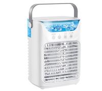 Climatiseur Portable 4 en 1 avec 3 Vitesses de Ventilation, 2 Modes, 7 LED, rafraîchisseur d'air Personnel par évaporation, humidificateur et Grand réservoir d'eau de 700