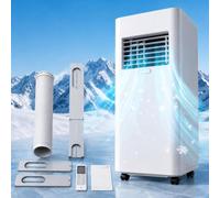 Climatiseur Portable 7000 BTU avec Télécommande Unité AC Mobile 3 en 1 | 1,5 l/h, modes refroidissement, ventilation et déshumidification, minuterie 24 heures, pour chambre ou bureau