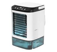Climatiseur portable, alimenté par USB, mini ventilateur de bureau personnel pour chambre, avec 3 vitesses de réglage du réservoir de 900 ml, double pulvérisation, veilleuse colorée, pour voiture