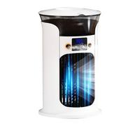 Climatiseur portable, avec 7 lumières LED/humidificateur/3 vitesses, appareil de refroidissement de bureau, refroidisseur USB silencieux, petit ventilateur de bureau, refroidisseur d'air personnel