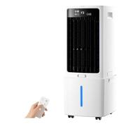 Climatiseur Portable avec RéServoir De 12 L, Refroidisseur D'Air éVaporatif avec TéLéCommande, 3 Vitesses, Minuterie 12h, Blocs De Glace, Pour Chambre, Garage, Patio, ExtéRieur