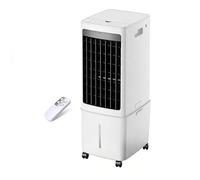 Climatiseur Portable avec télécommande, 3 Vitesses, réservoir d'eau Amovible de 12 L, Ventilateur de Refroidissement par évaporation avec minuterie intégrée de 7,5 Heures, 2 Blocs de Glace, pour