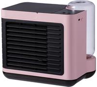 Climatiseur portable avec ventilateur à ions négatifs Mini-rafraîchisseur d'air évaporatif avec minuterie pour le bureau de la chambre à coucher à la maison - Rose
