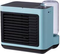 Climatiseur portable avec ventilateur à ions négatifs Mini-rafraîchisseur d'air évaporatif avec minuterie pour le bureau de la chambre à coucher à domicile - Bleu