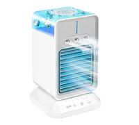 Climatiseur portable avec ventilateur, Humidificateur d'oscillation de minuterie blanche de refroidisseur d'air par évaporation personnel