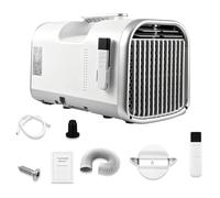 Climatiseur Portable Camping 4400 BTU, Mini Climatisation de Tente avec Compresseur et Tuyau Évacuation, Petit Appareil Mobile Silencieux pour Caravane et Petite Chambre