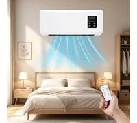 Climatiseur Portable Climafy avec Télécommande,Climatiseur Mural Réversible Split,Sans Unité Extérieure,42 * 18 * 12cm Mini Split Air Conditioner,Fonctions Refroidissement et Ventilateur (A)