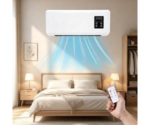 Climatiseur Portable Climafy avec Télécommande,Climatiseur Mural Réversible Split,Sans Unité Extérieure,42 * 18 * 12cm Mini Split Air Conditioner,Fonctions Refroidissement et Ventilateur (A)