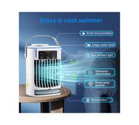 Climatiseur portable, climatiseur mobile silencieux de 800 ml, refroidisseur d'air 4 en 1, oscillation à 120 ,
