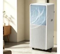 Climatiseur portable intelligent, 4 en 1 unité de climatisation mobile avec déshumidificateur de chauffage de refroidissement et ventilateur, contrôle WiFi, roues de roulette silencieuses pour la cuis