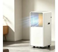 Climatiseur portable intelligent, 4 en 1 unité de climatisation mobile avec déshumidificateur de chauffage de refroidissement et ventilateur, contrôle WiFi, roues de roulette silencieuses pour la cuis