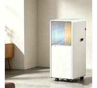 Climatiseur portable intelligent, 4 en 1 unité de climatisation mobile avec déshumidificateur de chauffage de refroidissement et ventilateur, contrôle WiFi, roues de roulette silencieuses pour la cuis