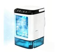 Climatiseur Portable Mini Climatiseur Mobile Silencieux avec 3 Vitesses, | Bac à Glace, 7 LED, Refroidisseur d'Air pour Maison, Bureau, Camping et Voyage,Sans Évacuation 900 ml,