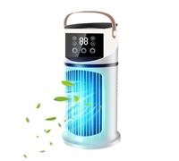 Climatiseur portable | Mini refroidisseur d'air | Rechargeable par USB pour chambre à coucher AC - Machine de purification avec lumière LED, ventilateur de refroidissement à 9 vitesses pour salle de