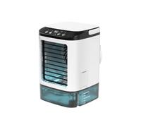 Climatiseur portable - Mini ventilateur AC personnel alimenté par USB avec 3 vitesses, réservoir de 900 ml, double pulvérisation, veilleuse colorée pour voiture, chambre à coucher, bureau, tente
