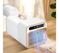 Climatiseur Portable, Mini Ventilateur De Refroidissement, Écran Tactile LED, Minuterie Réglable 12h, Puissant Et Silencieux, Purificateur D'air/déshumidificateur Pour Les Chambres, Les Bureaux Et Le