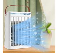 Climatiseur portable Mini ventilateur de refroidissement portable Grand refroidisseur d'air à pulvérisation Écran d'affichage Grand volume d'air Ventilateur froid de bureau Ventilateur électrique port