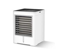 Climatiseur Portable Mini Ventilateur De Refroidissement Refroidisseur D'air Par Évaporation Avec 3 Vitesses Climatiseur Personnel USB Tactile Pour Chambre Bureau (Blanc)