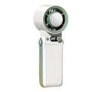 Climatiseur portable - Mini ventilateur portable rechargeable, design pliable multi-angles avec moteur turbo haute vitesse, refroidisseur longue durée à piles, idéal pour le camping en plein air en