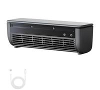 Climatiseur portable mural, ventilateur rafraîchissant sans perçage pour chambre, cuisine, bureau et camping en camping-car, unité de circulation d'air pour refroidissement instantané black