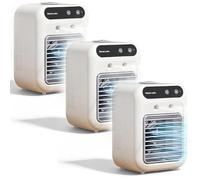 Climatiseur Portable, Petit Climatiseur Mobile, Rechargeable Par USB, Avec 2 Vitesses, 2 Modes De Brume, Pour Climatiser Voiture, Bureau Et Sac De Voyage (3 pièces)