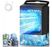 Climatiseur portable, petit ventilateur de climatisation portable, silencieux avec poignée