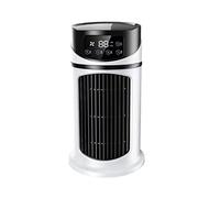 Climatiseur portable pour , mini refroidisseur d'air portable pour bureau, 6 vitesses, vent noir et blanc