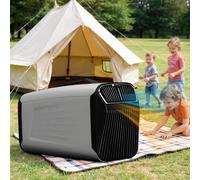 Climatiseur Portable pour Tente (10㎡), 5400BTU/5600BTU Climatiseur Mobile avec Modes Refroidissement, Veille, Déshumidification Et Ventilation, pour Camionnette, Camping, Petites Pièces,Silver