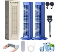 Climatiseur Portable Qinux Breezamax, Climatiseur Brezza Max, Climatiseur Brizac Breezamax, Refroidisseur D'air Ultra Silencieux Breeza. Affrontez La Chaleur Et L'humidité En Un Instant.(Blue-With rem
