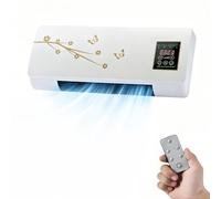 Climatiseur Portable Sans Conduit Climatiseur Mural avec Ventilateur Sans Pales et Télécommande Refroidissement Chauffage Système Split Ultra Silencieux Sans Unité Extérieure