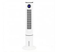 Climatiseur Portable Sans Evacuation Exterieure, Ventilateur Colonne Sans Pale Avec Eau, Rafraîchisseur D'air Mobile Avec Télécommande, 3 Vitesses, Minuterie, Pour Chambre (Blanc)