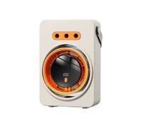 Climatiseur portable, sans tuyau d'évacuation, 3 buses de refroidissement, affichage LED, réservoir grande capacité de 160 ml, blanc cassé.