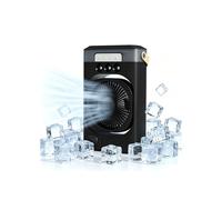 Climatiseur portable sans tuyau d'évacuation, 600 ml, 5000 mAh, oscillation à 120, télécommande, 3 vitesses, minuterie 1-3 h, 7