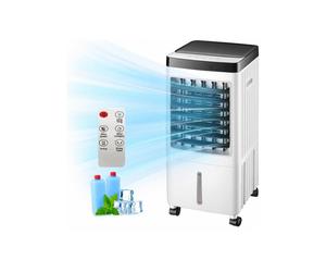 Climatiseur portable sans tuyau d'évacuation, réservoir d'eau de 10 L, 65 W, minuterie 7 heures, 65 dB, oscillation à 120, amovible