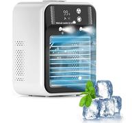 Climatiseur Portable Silencieux, Rafraichisseur D'Air Portable Silencieux, Capacité De 500 Ml, Deux Vitesses De Ventilation, Deux Modes PulvéRisation, Mini Climatiseur, Convient Aux Bureaux (B)