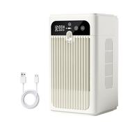 Climatiseur portable, type C, sans tuyau d'évacuation, avec réservoir d'eau de 500 ml, 2 vitesses, 2 modes de pulvérisation, silencieux, avec écran LED, pour la maison, l'extérieur, le bureau (A)