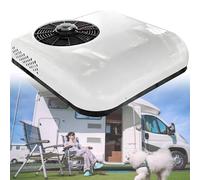 Climatiseur pour Camping Car, Climatiseur 12V/24V DC pour Camion, Climatiseur De Toit électrique pour Voiture, Climatiseur électrique 12v/24c pour Camping-Car, Léger Et Portable,White-12V